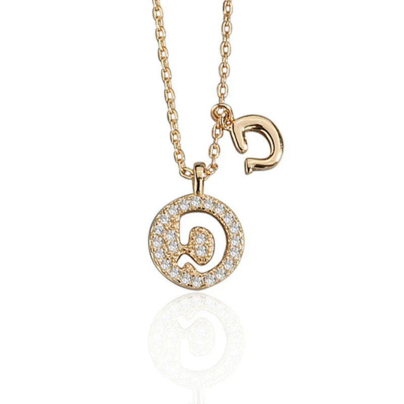 Wholesale Jewelry Light Luxury Ins Style S925 Sterling Silver Necklace With Letter Pendant And Cross Chain - Image 5
