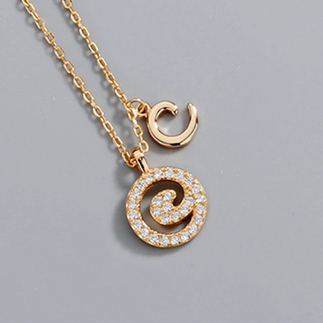Wholesale Jewelry Light Luxury Ins Style S925 Sterling Silver Necklace With Letter Pendant And Cross Chain - Image 8