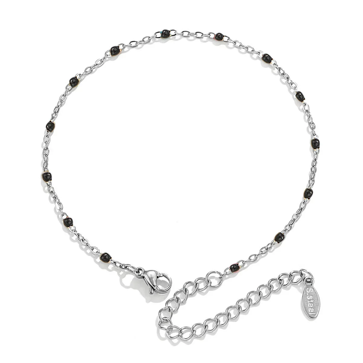 Wholesale Jewelry Lovely Geometric Titanium Steel Enamel Cross Beaded Bracelet With Electroplating - Image 10