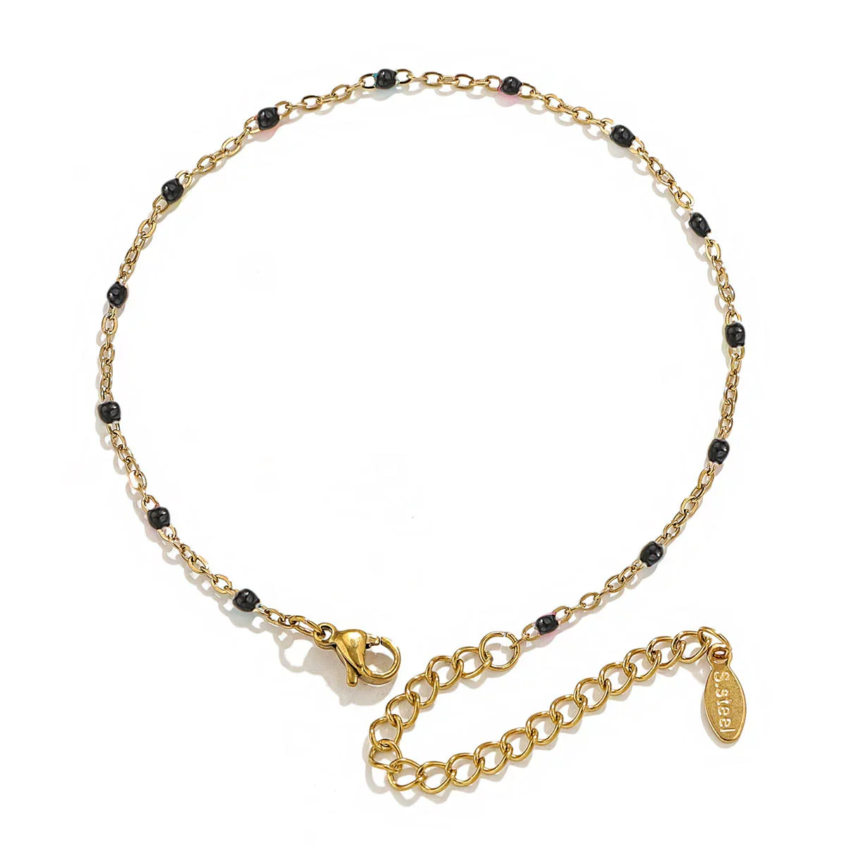 Wholesale Jewelry Lovely Geometric Titanium Steel Enamel Cross Beaded Bracelet With Electroplating - Image 11