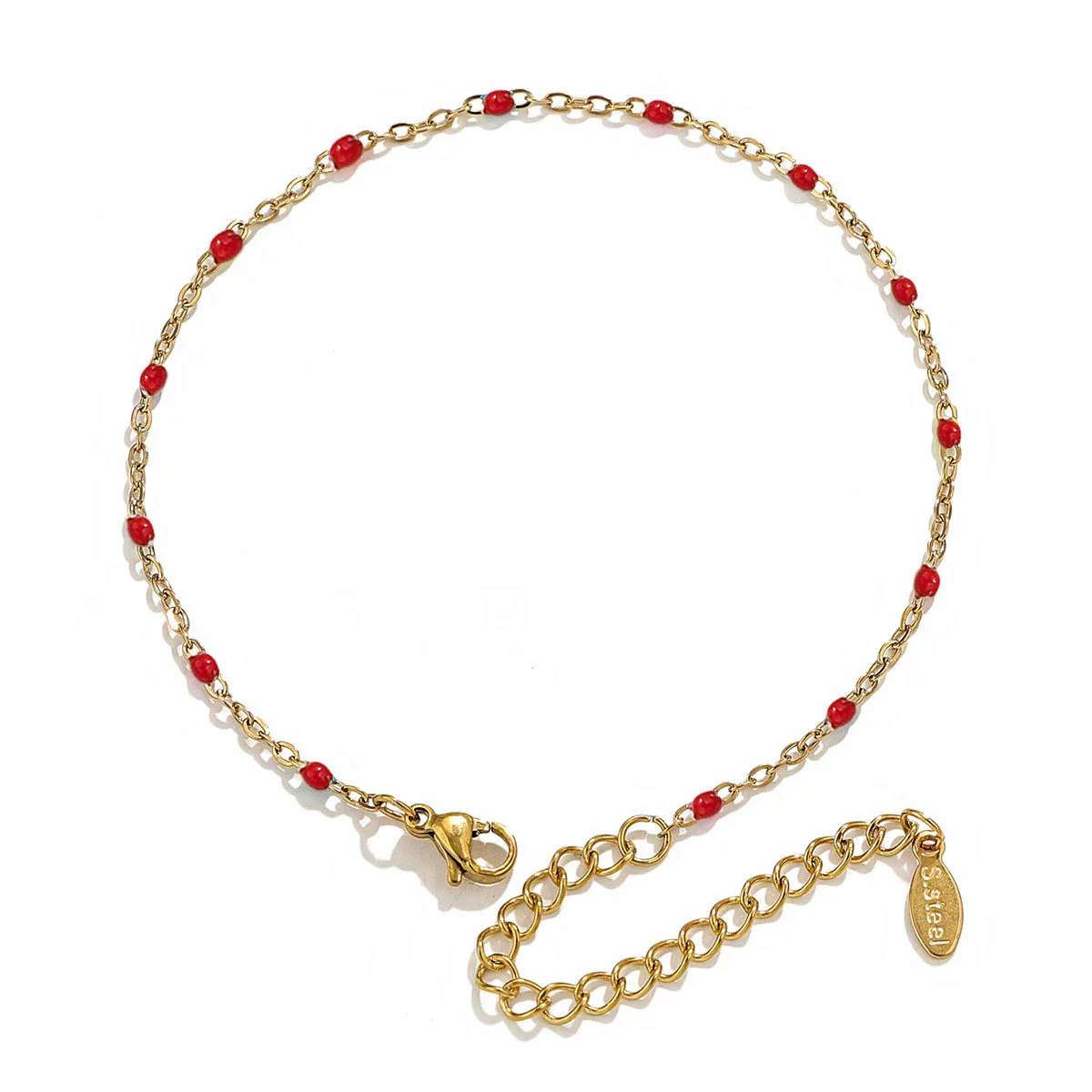 Wholesale Jewelry Lovely Geometric Titanium Steel Enamel Cross Beaded Bracelet With Electroplating - Image 13