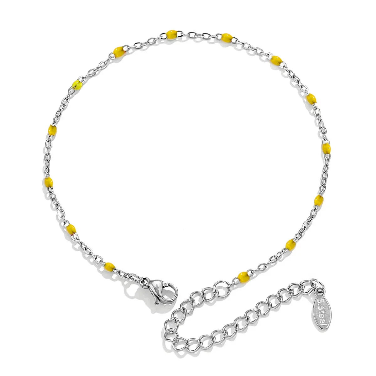 Wholesale Jewelry Lovely Geometric Titanium Steel Enamel Cross Beaded Bracelet With Electroplating - Image 14
