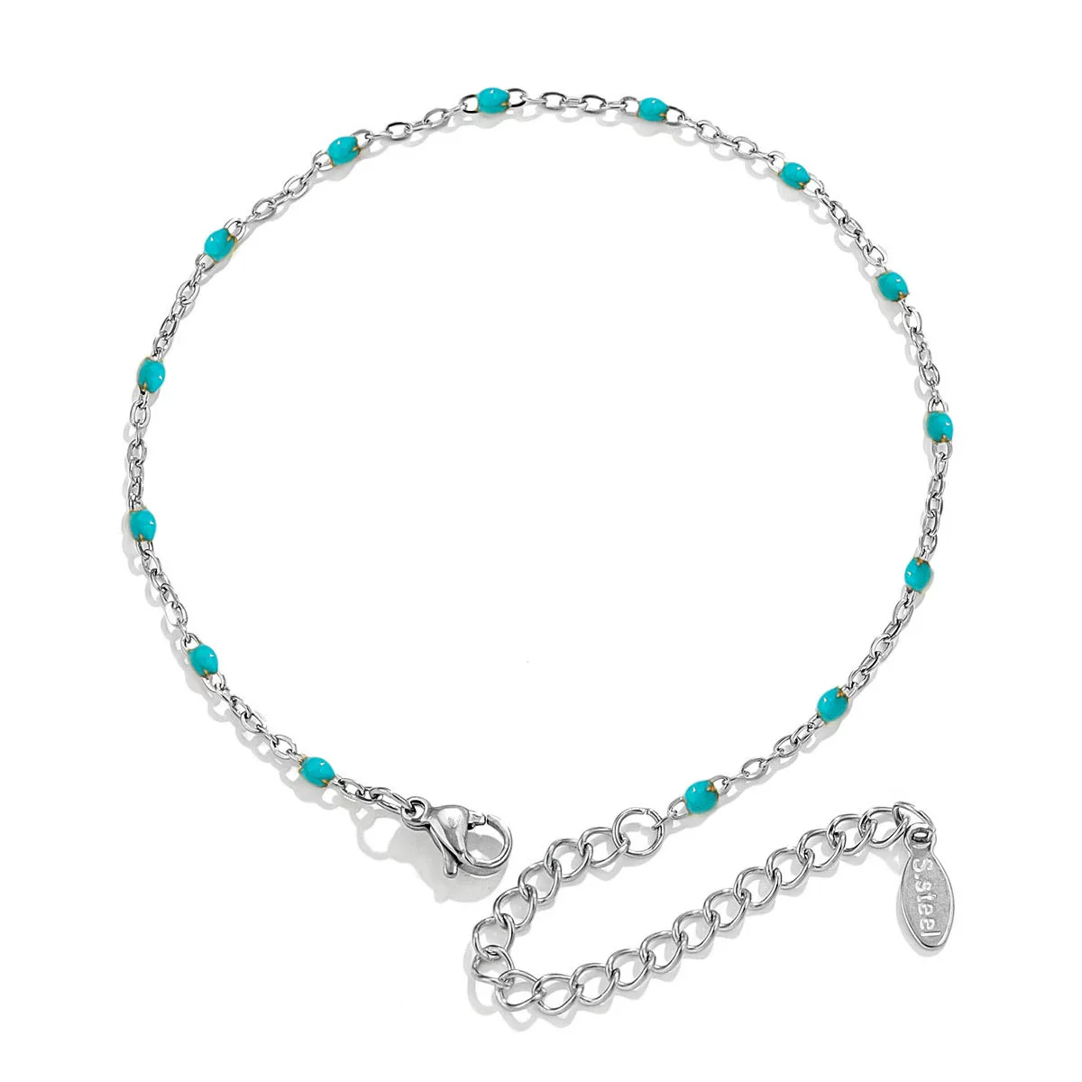 Wholesale Jewelry Lovely Geometric Titanium Steel Enamel Cross Beaded Bracelet With Electroplating - Image 16