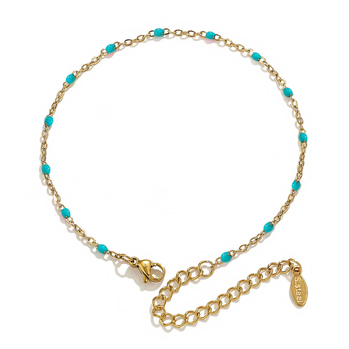 Wholesale Jewelry Lovely Geometric Titanium Steel Enamel Cross Beaded Bracelet With Electroplating - Image 17