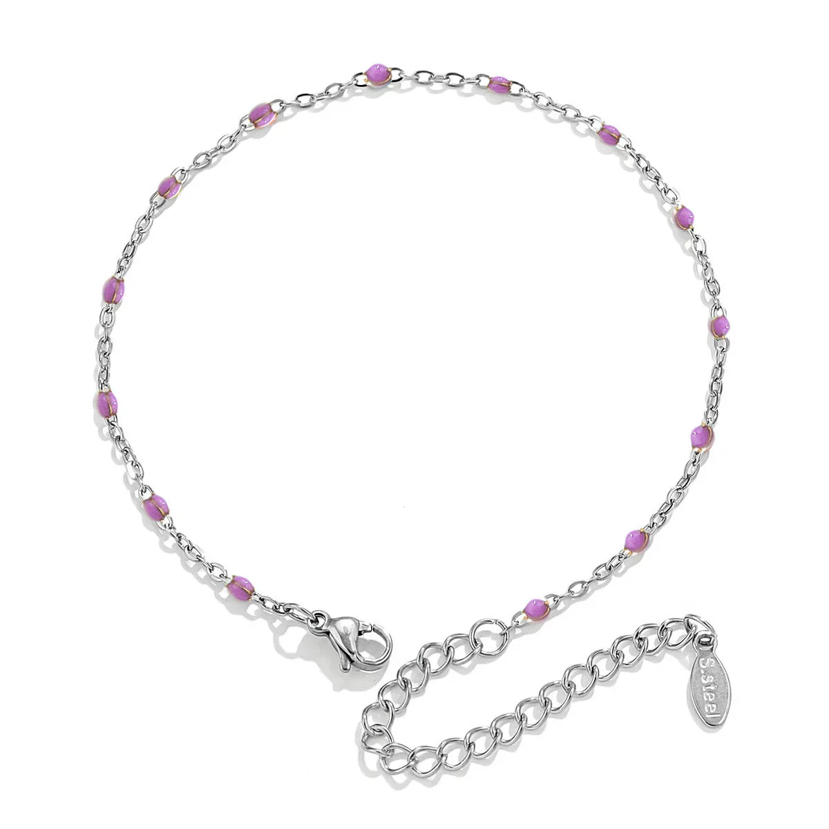 Wholesale Jewelry Lovely Geometric Titanium Steel Enamel Cross Beaded Bracelet With Electroplating - Image 18