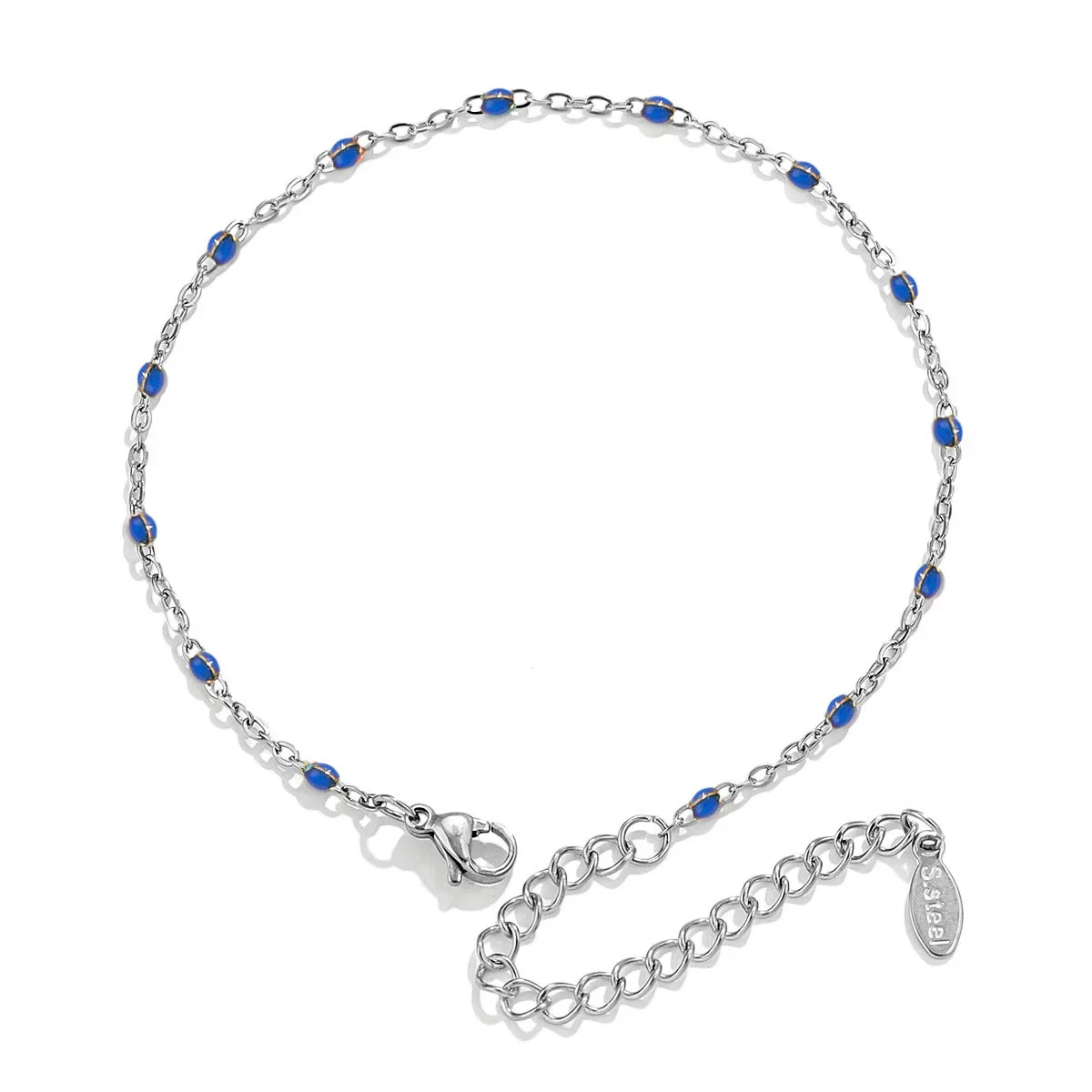 Wholesale Jewelry Lovely Geometric Titanium Steel Enamel Cross Beaded Bracelet With Electroplating - Image 5