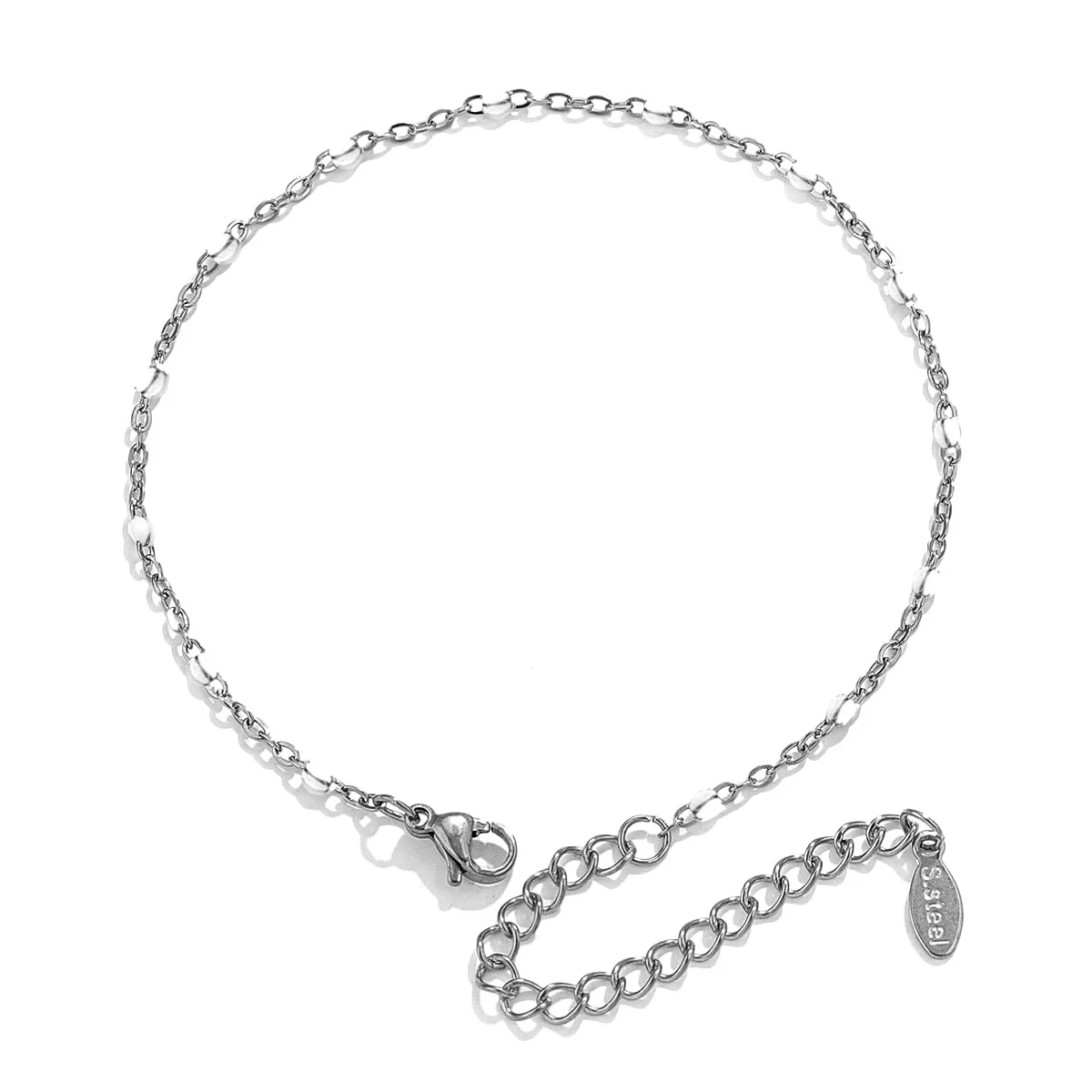 Wholesale Jewelry Lovely Geometric Titanium Steel Enamel Cross Beaded Bracelet With Electroplating - Image 7