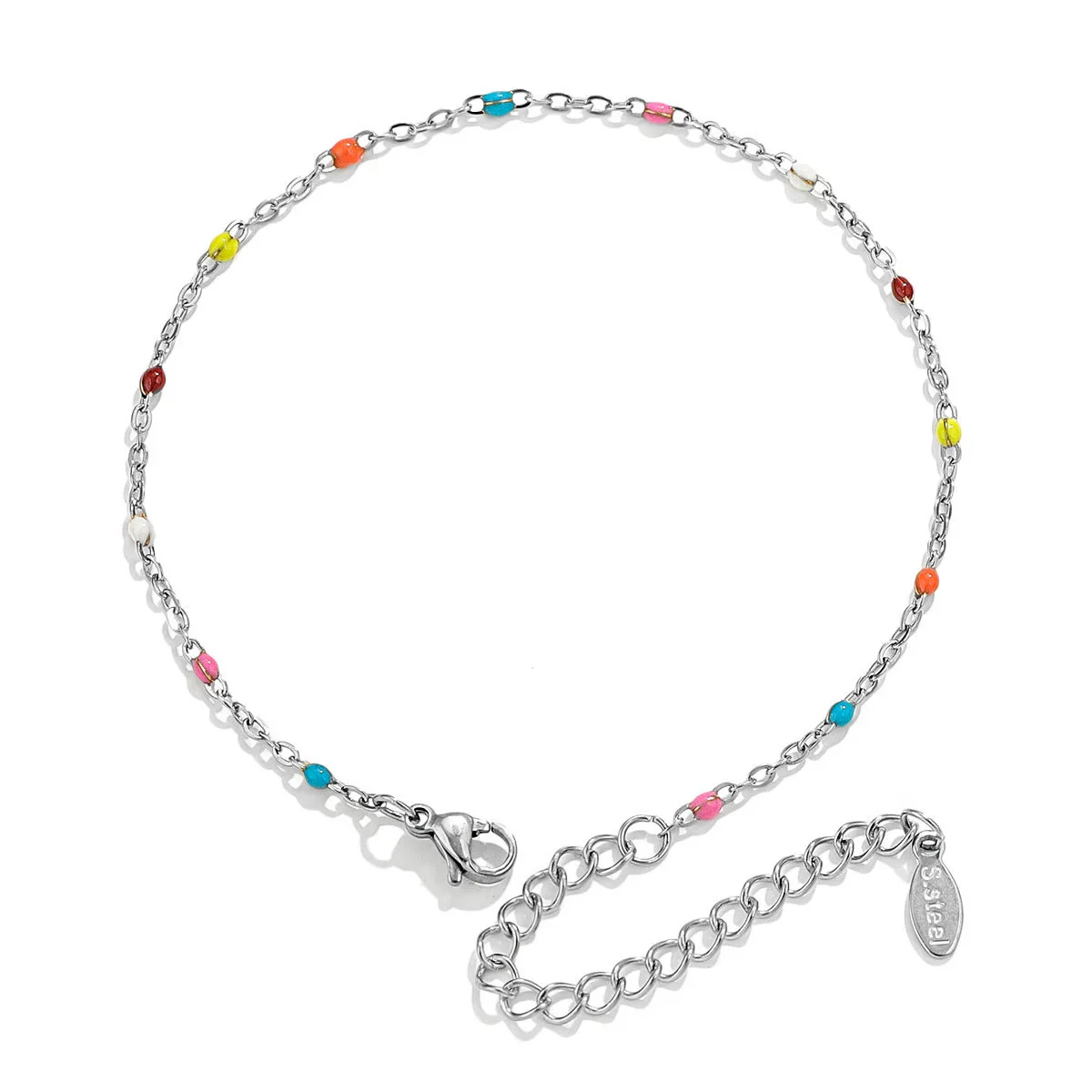 Wholesale Jewelry Lovely Geometric Titanium Steel Enamel Cross Beaded Bracelet With Electroplating - Image 9