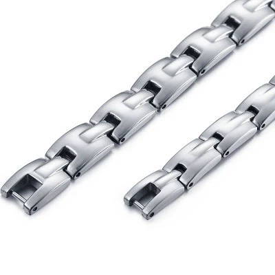 Wholesale Jewelry Magnetic Couple Titanium Steel Bracelet With Geometric Pattern And Diamonds - Image 3