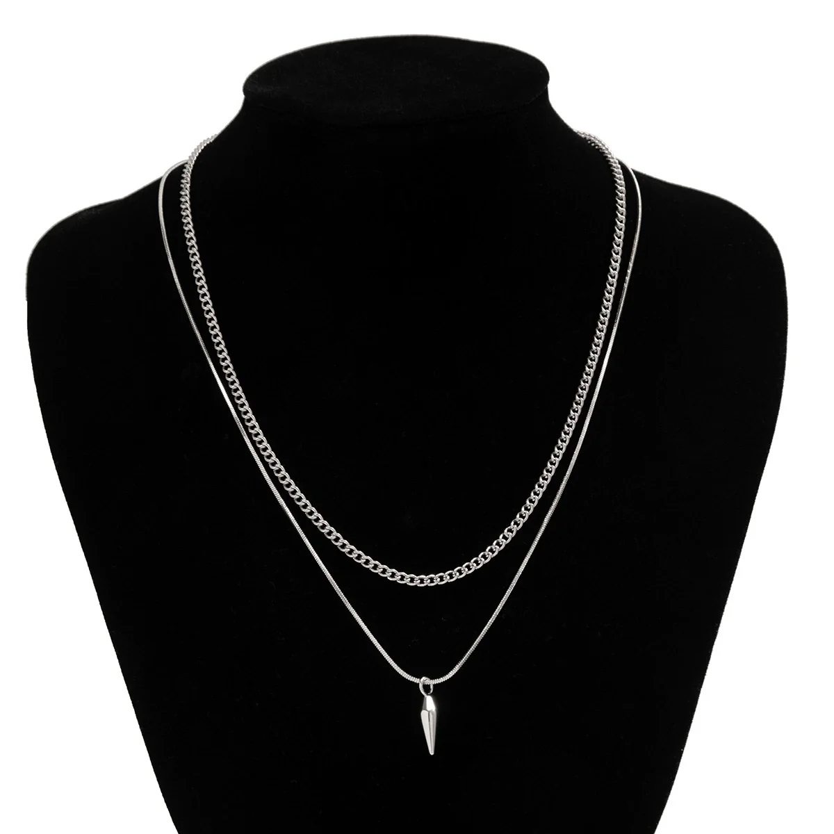 Wholesale Jewelry Men's Hiphop Style Alloy Geometric Pendant Necklace Handmade - Image 7