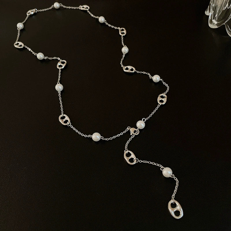 Wholesale Jewelry Metal Alloy Copper Geometric Letters Numbers Text Electroplating Clavicle Chain Necklace For Women - Image 10