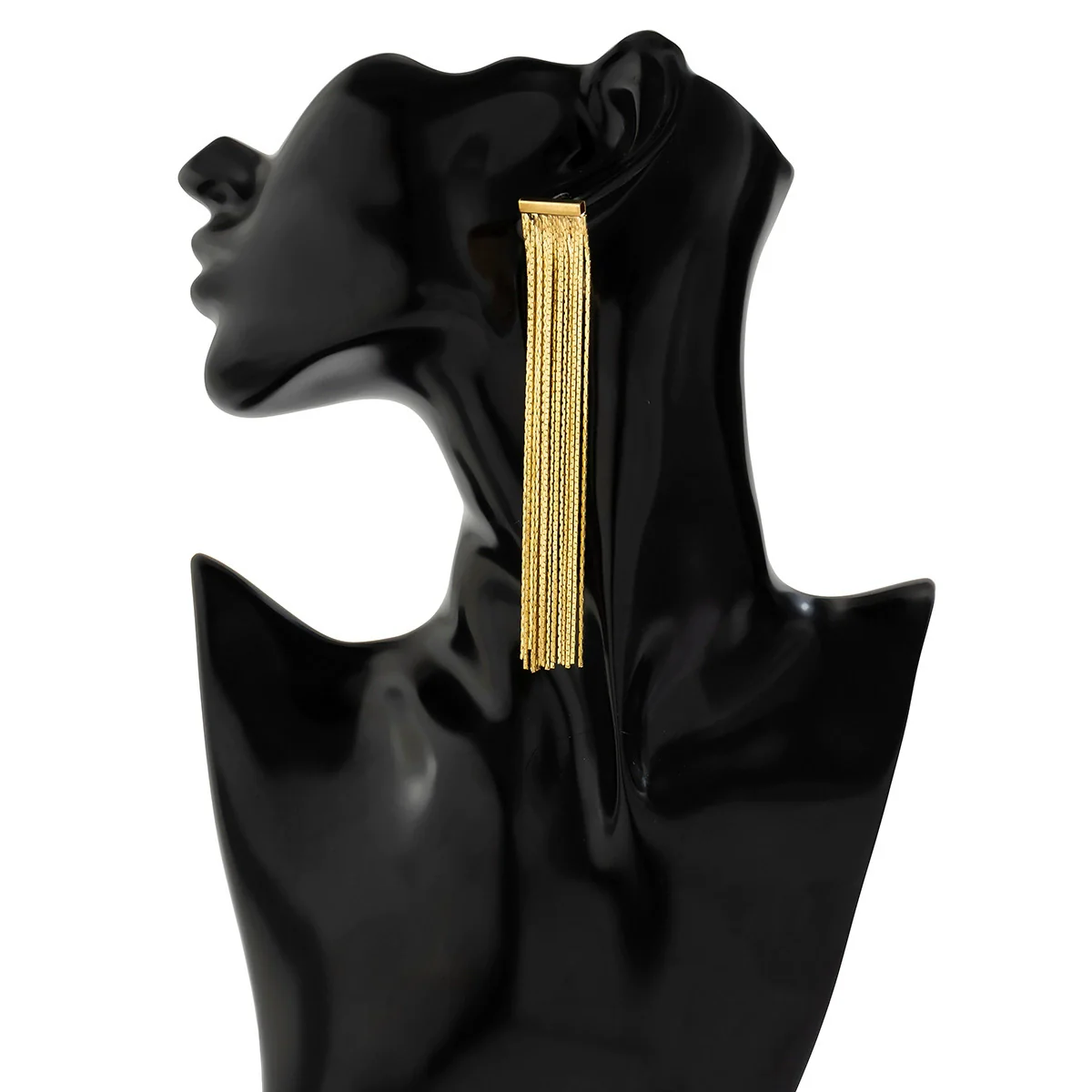 Wholesale Jewelry Metal Geometric Retro Tassel Earrings With Electroplating For Women - Image 5