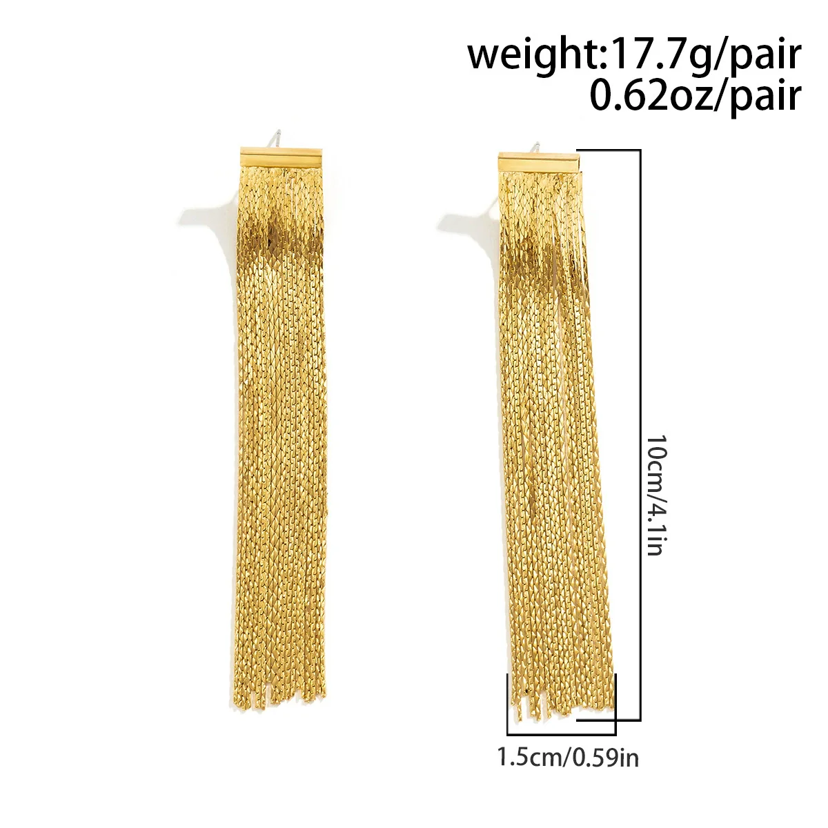 Wholesale Jewelry Metal Geometric Retro Tassel Earrings With Electroplating For Women - Image 6