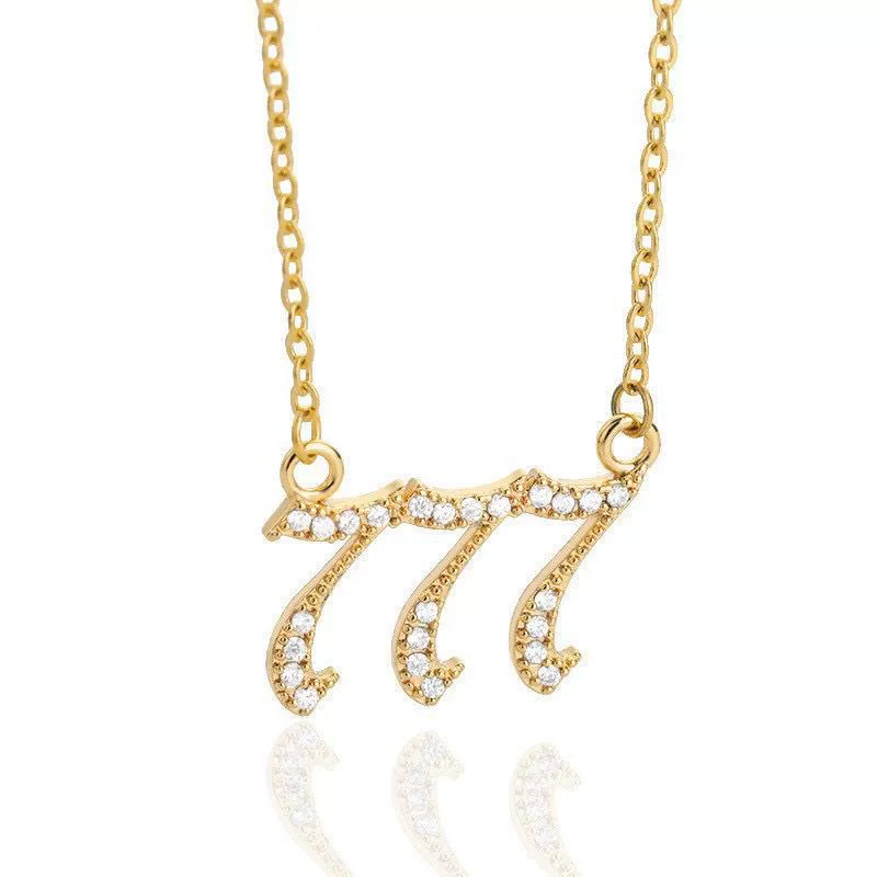 Wholesale Jewelry Microinlay Copper Pendant Necklace With Letters Numbers Text For Women - Image 12