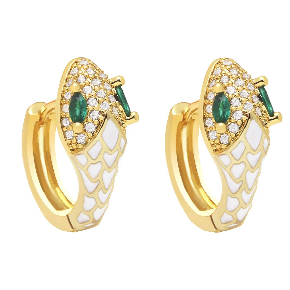 Wholesale Jewelry Minimalist Animal Zodiac Copper Earrings Set With Zircon For Women - Image 4