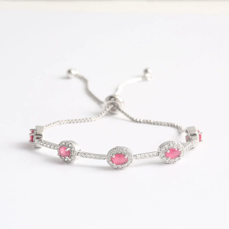 Wholesale Jewelry Minimalist Geometric Copper Inlaid Zircon And Glass Bracelet - Image 8