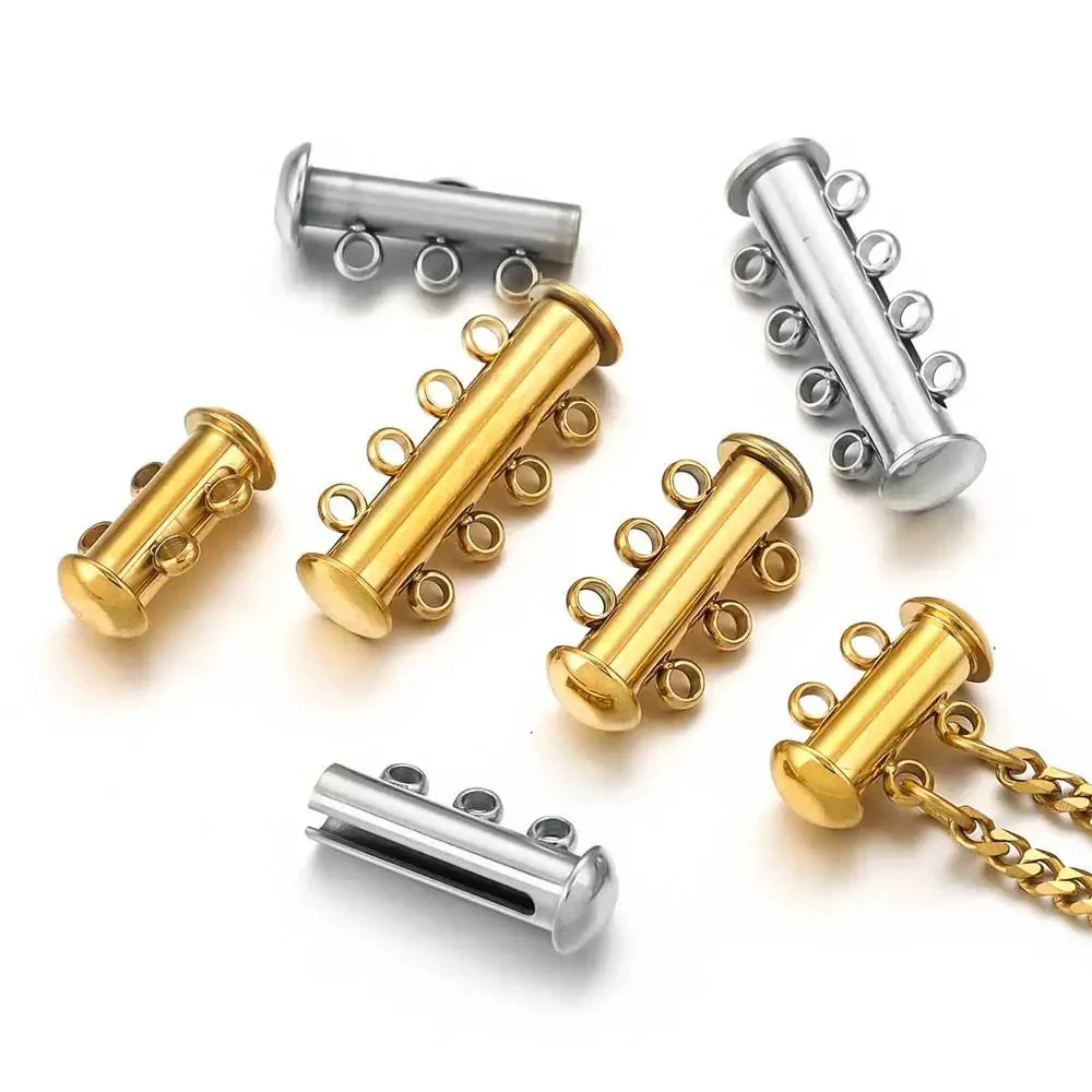 Wholesale Jewelry Multilayer Magnet Buckle Cylindrical Stainless Steel Magnetic Buckle With Electroplating And Round Design