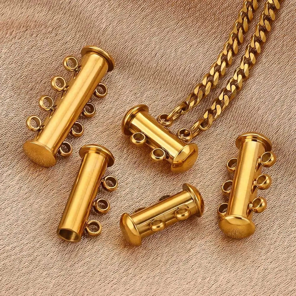 Wholesale Jewelry Multilayer Magnet Buckle Cylindrical Stainless Steel Magnetic Buckle With Electroplating And Round Design - Image 2