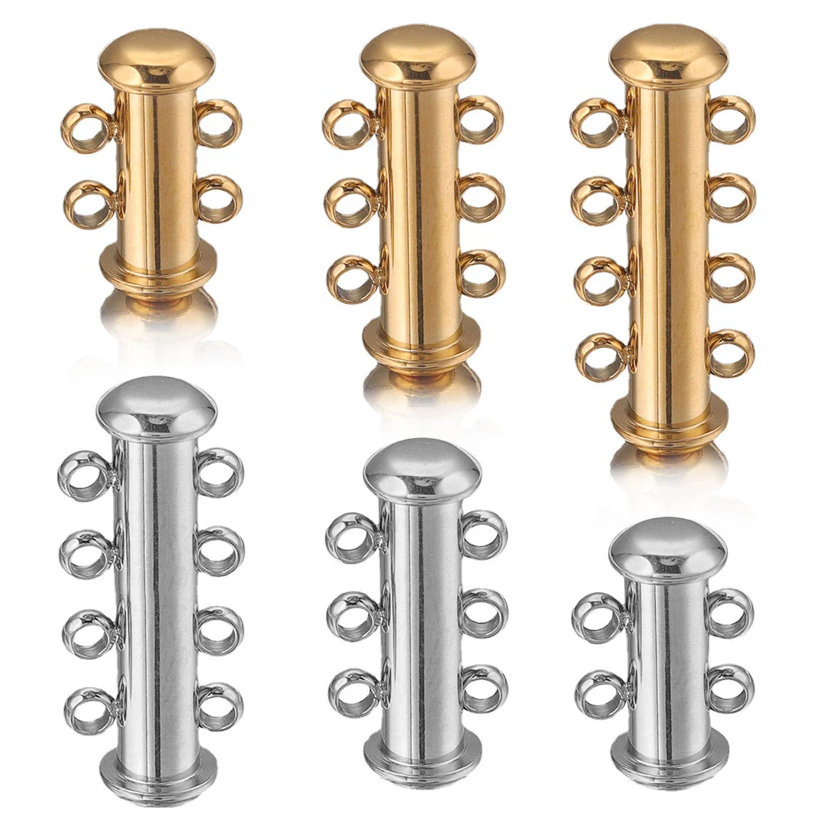 Wholesale Jewelry Multilayer Magnet Buckle Cylindrical Stainless Steel Magnetic Buckle With Electroplating And Round Design - Image 5