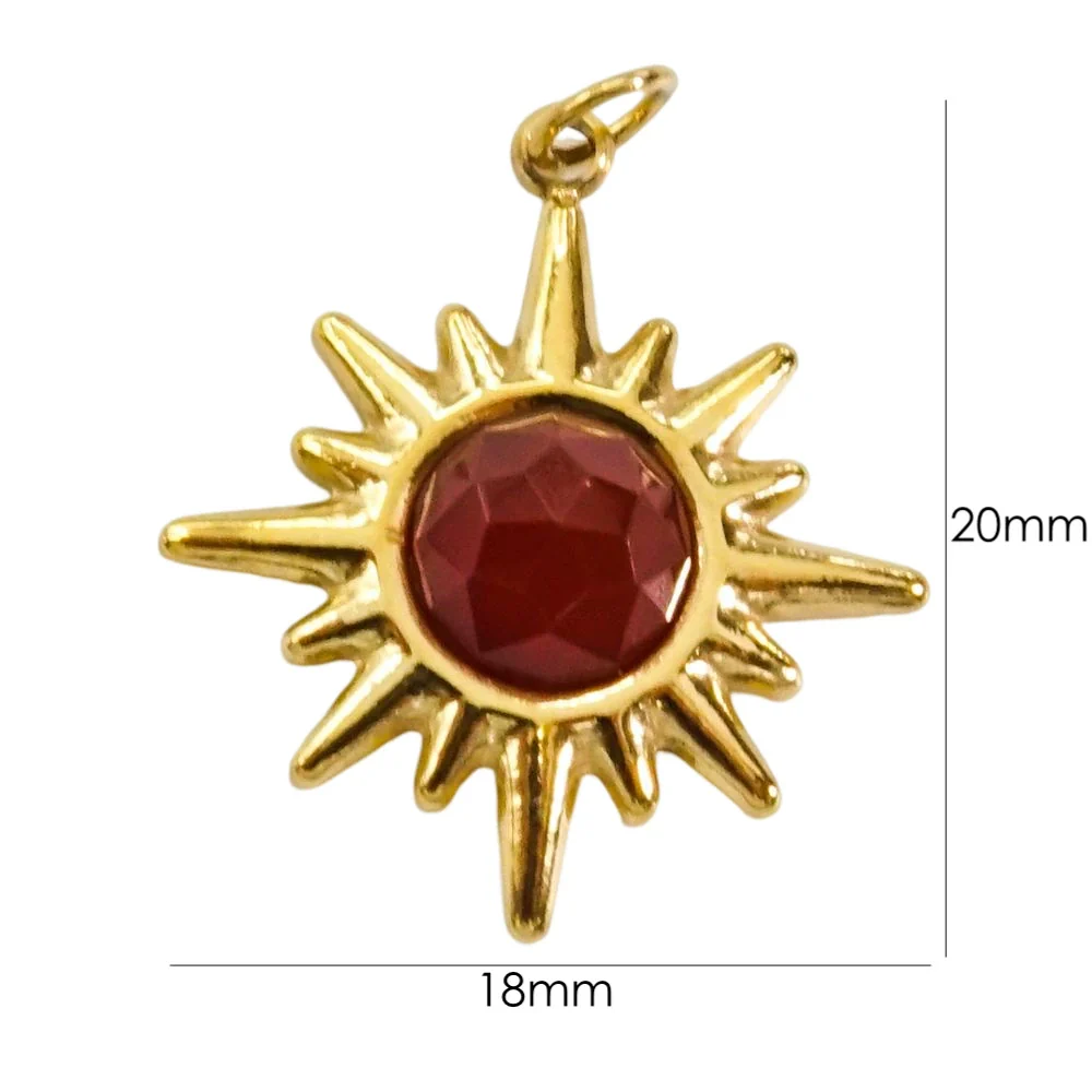 Wholesale Jewelry Natural Stone Stainless Steel Eight Mangxing Pendant Electroplated Necklace Earrings - Image 9