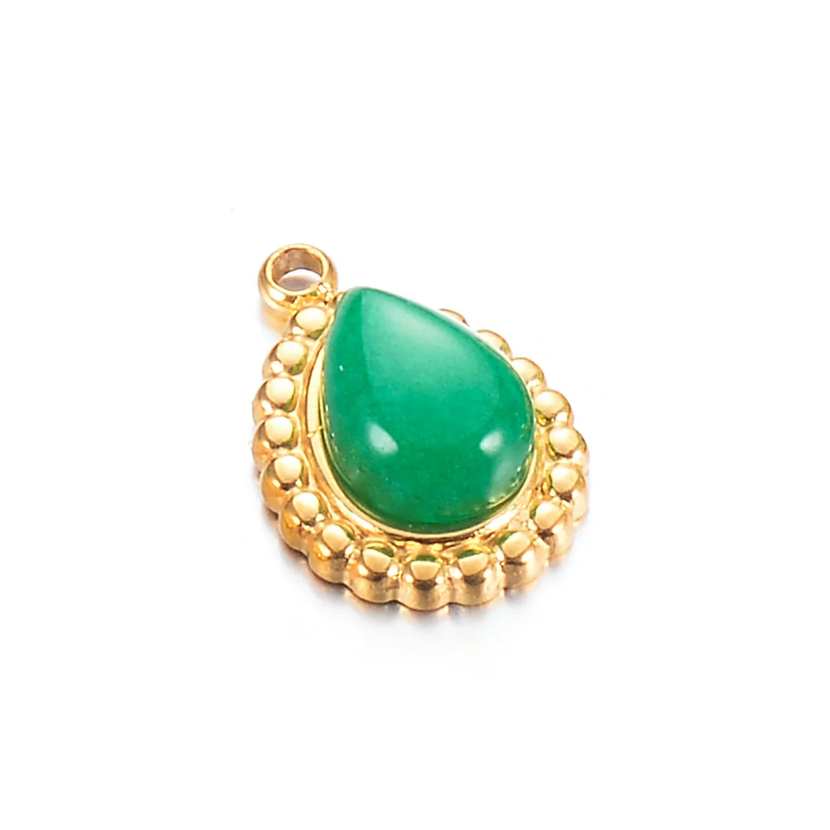 Wholesale Jewelry Natural Stone Stainless Steel Water Drop Oval Pendant Electroplated Bohemian Style Diy Jewelry Accessories - Image 7