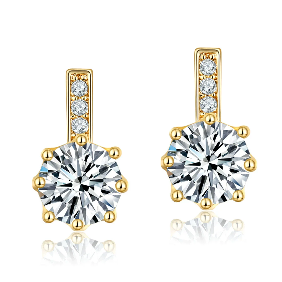 Wholesale Jewelry Natural Style Heart Shaped Environmental Protection Copper Inlaid Zircon Earrings For Women - Image 6