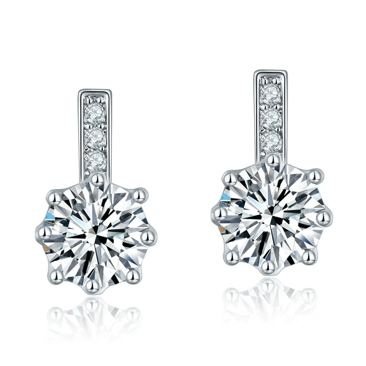 Wholesale Jewelry Natural Style Heart Shaped Environmental Protection Copper Inlaid Zircon Earrings For Women - Image 7