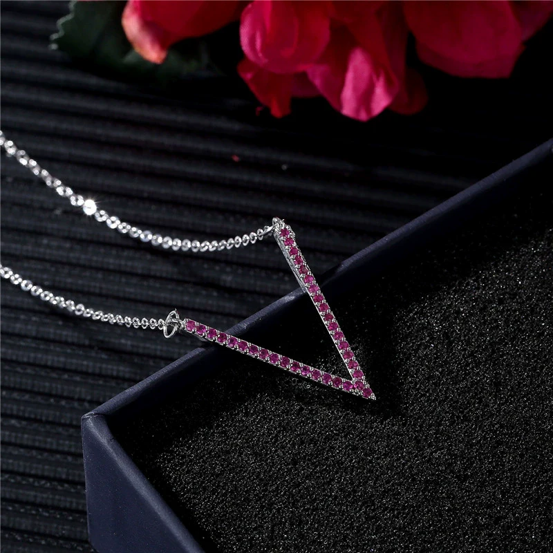 Wholesale Jewelry Necklace Light Luxury Environmental Protection Copper Microinlaid Zircon Clavicle Chain With Letters Pattern Electroplating - Image 3