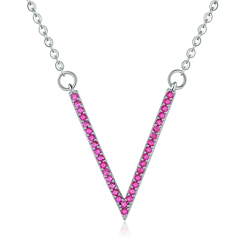 Wholesale Jewelry Necklace Light Luxury Environmental Protection Copper Microinlaid Zircon Clavicle Chain With Letters Pattern Electroplating - Image 9