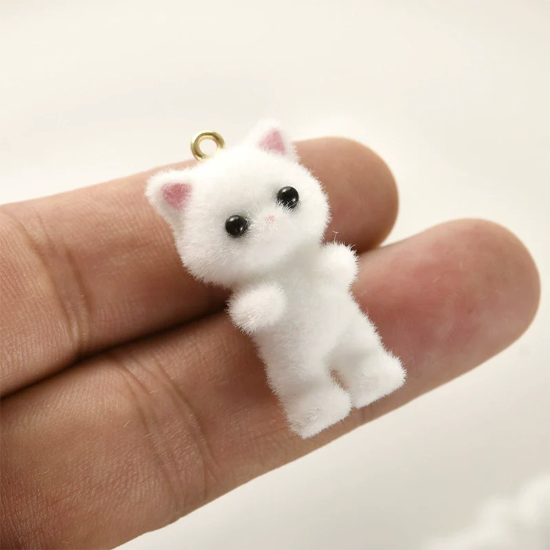 Wholesale Jewelry Plush Bear Resin Pendant Handmade Accessories Spray Velvet - Image 2