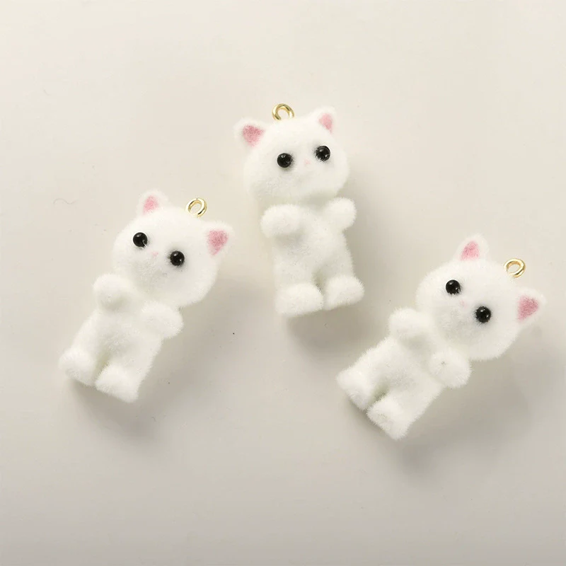 Wholesale Jewelry Plush Bear Resin Pendant Handmade Accessories Spray Velvet - Image 4