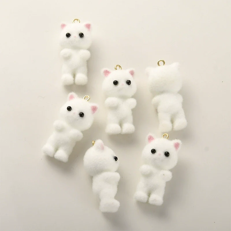 Wholesale Jewelry Plush Bear Resin Pendant Handmade Accessories Spray Velvet - Image 5