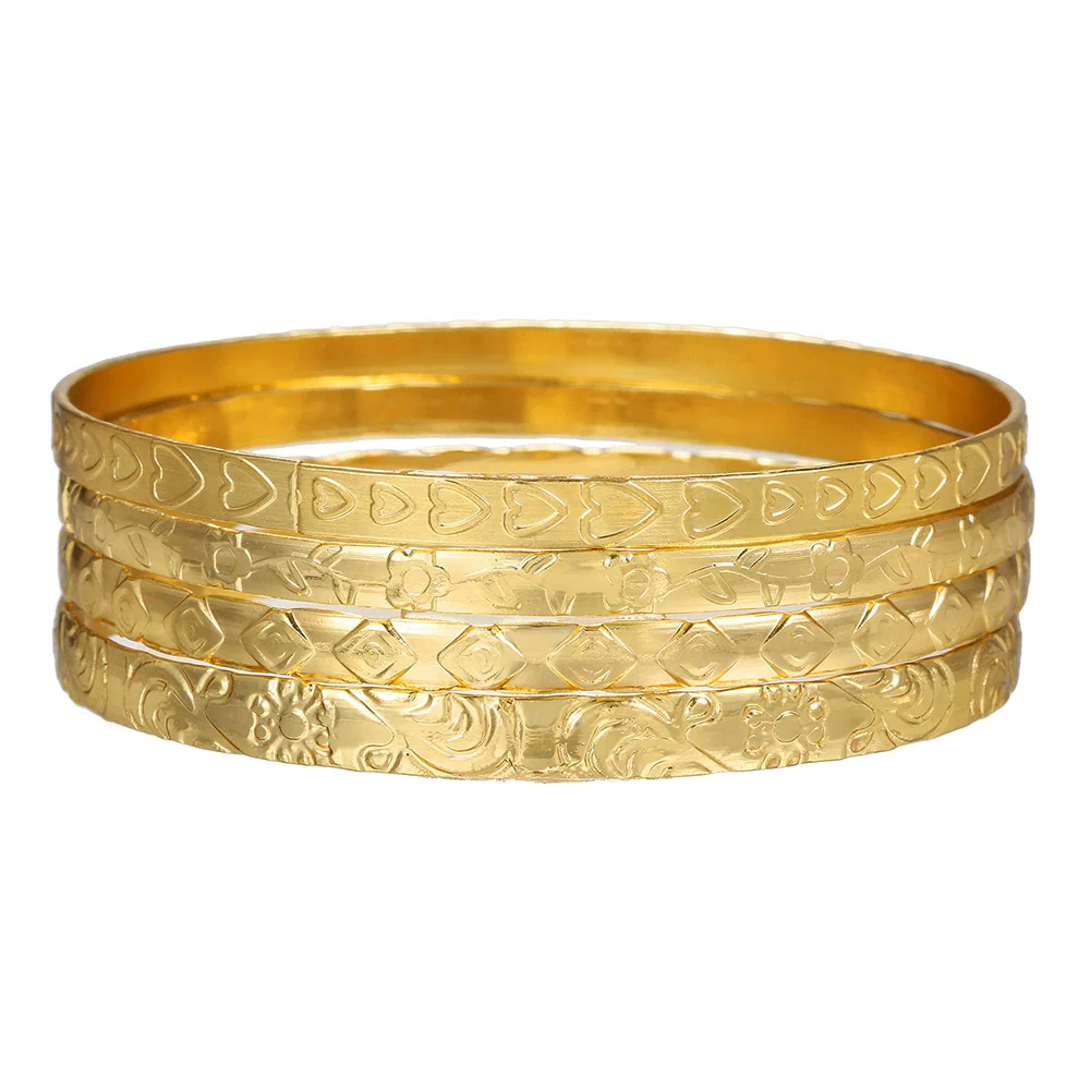 Wholesale Jewelry Retro Simple Geometric Flower Love Pattern Iron Electroplated Women's Bracelet - Image 5