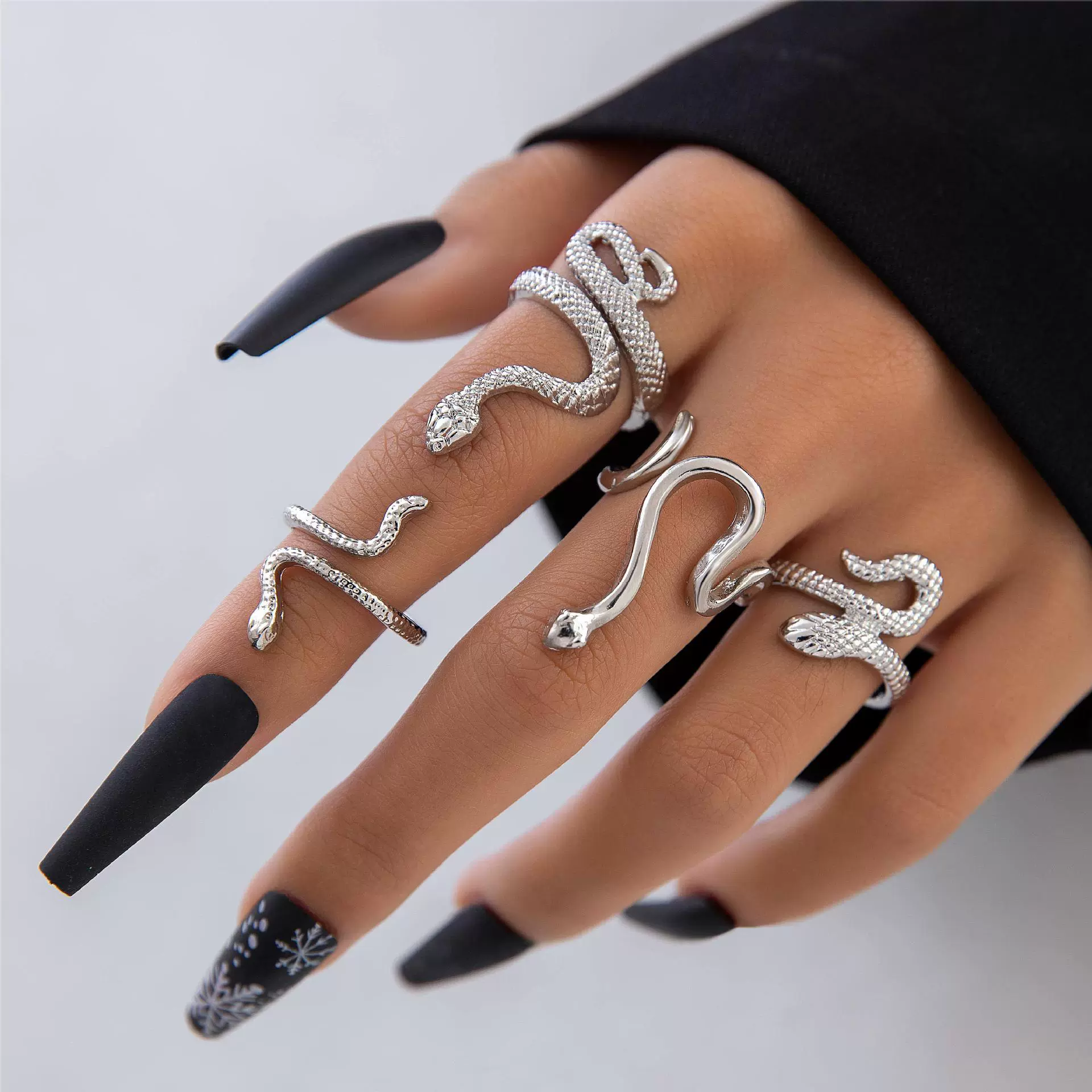 Wholesale Jewelry Retro Snake Animal Alloy Ring Electroplating Geometric Style Unisex - Image 10