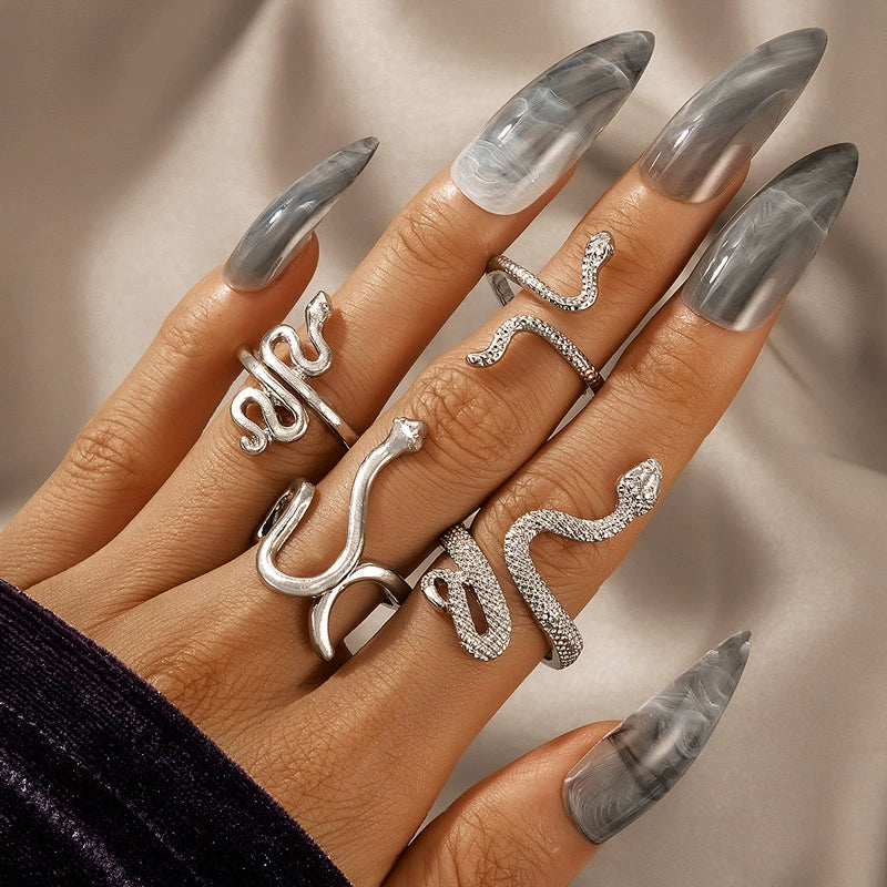 Wholesale Jewelry Retro Snake Animal Alloy Ring Electroplating Geometric Style Unisex - Image 7