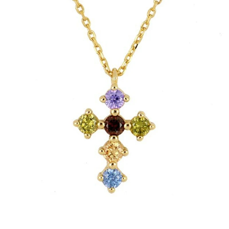 Wholesale Jewelry Retro Style Geometric Copper Pendant S925 Sterling Silver Necklace With Snake Bone Chain And Electroplating Processing