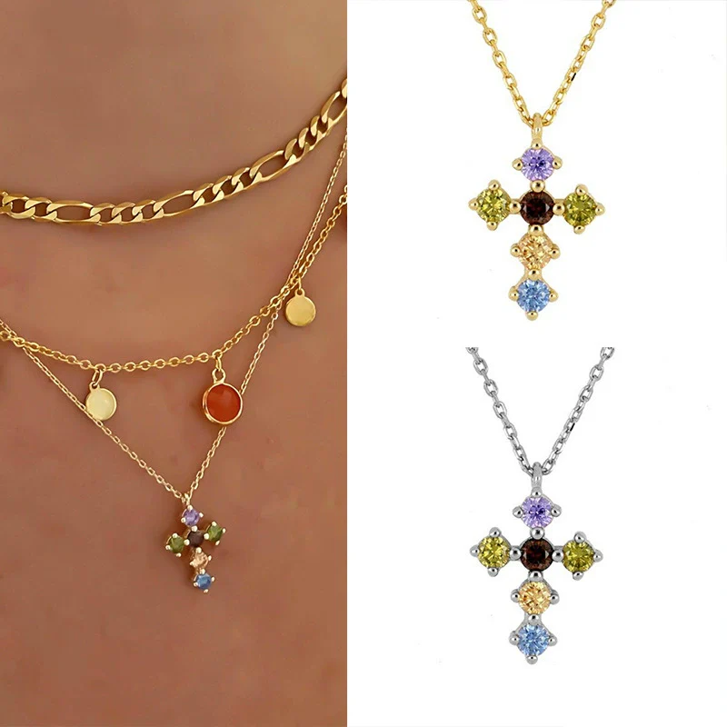 Wholesale Jewelry Retro Style Geometric Copper Pendant S925 Sterling Silver Necklace With Snake Bone Chain And Electroplating Processing - Image 4