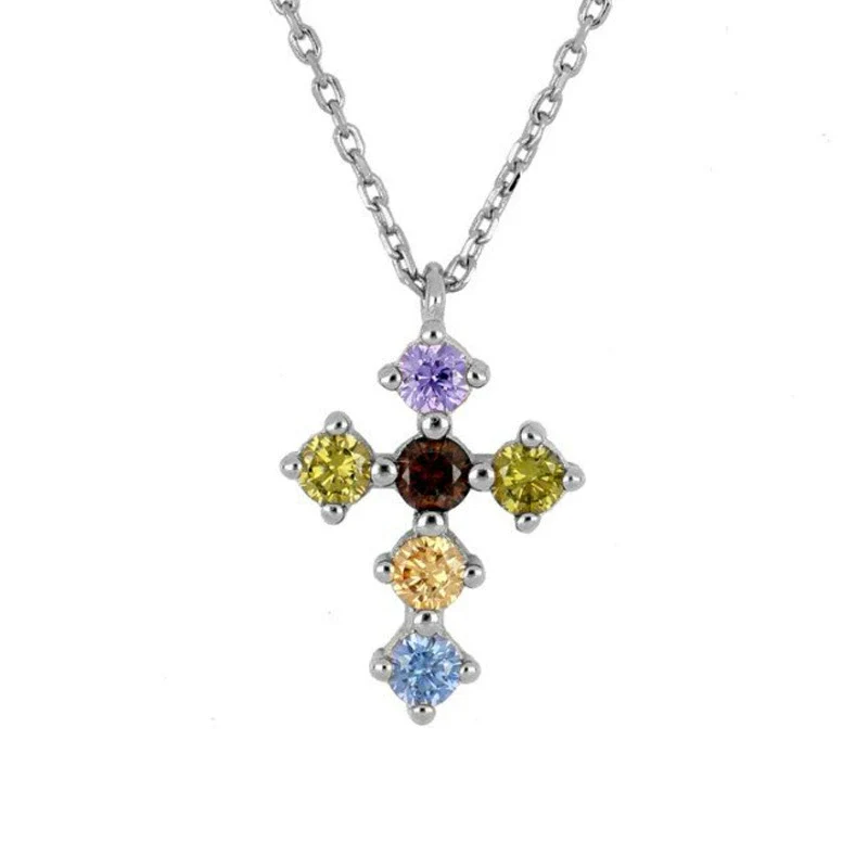 Wholesale Jewelry Retro Style Geometric Copper Pendant S925 Sterling Silver Necklace With Snake Bone Chain And Electroplating Processing - Image 5