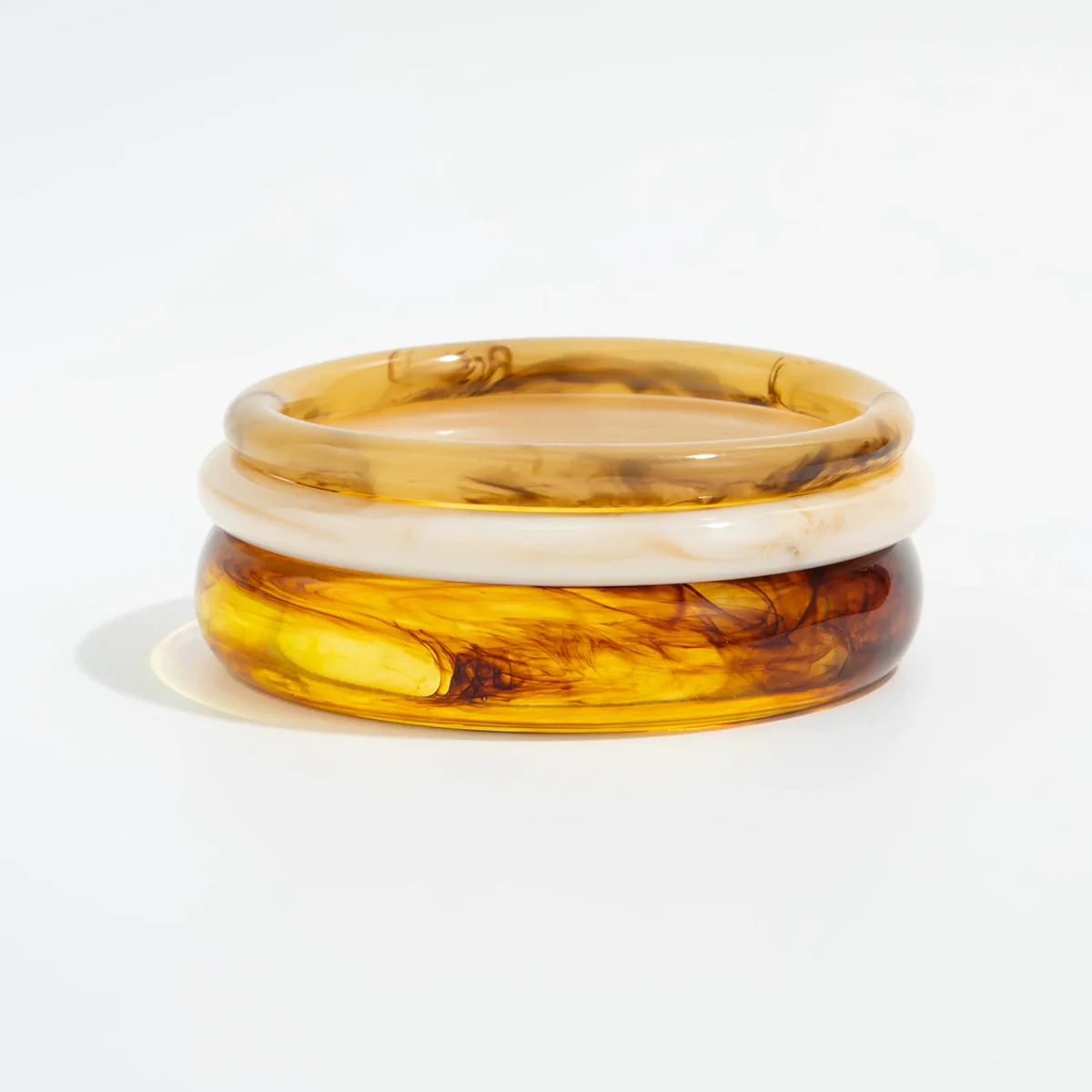 Wholesale Jewelry Retro Style Geometric Resin Handmade Halo Gradient Bracelet For Women - Image 5