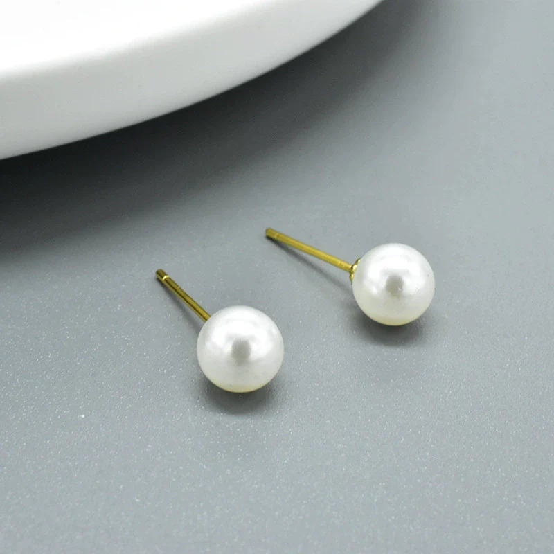 Wholesale Jewelry Retro Style Round 925 Silver And Pearl Earrings With Drop Shape And Electroplating - Image 2