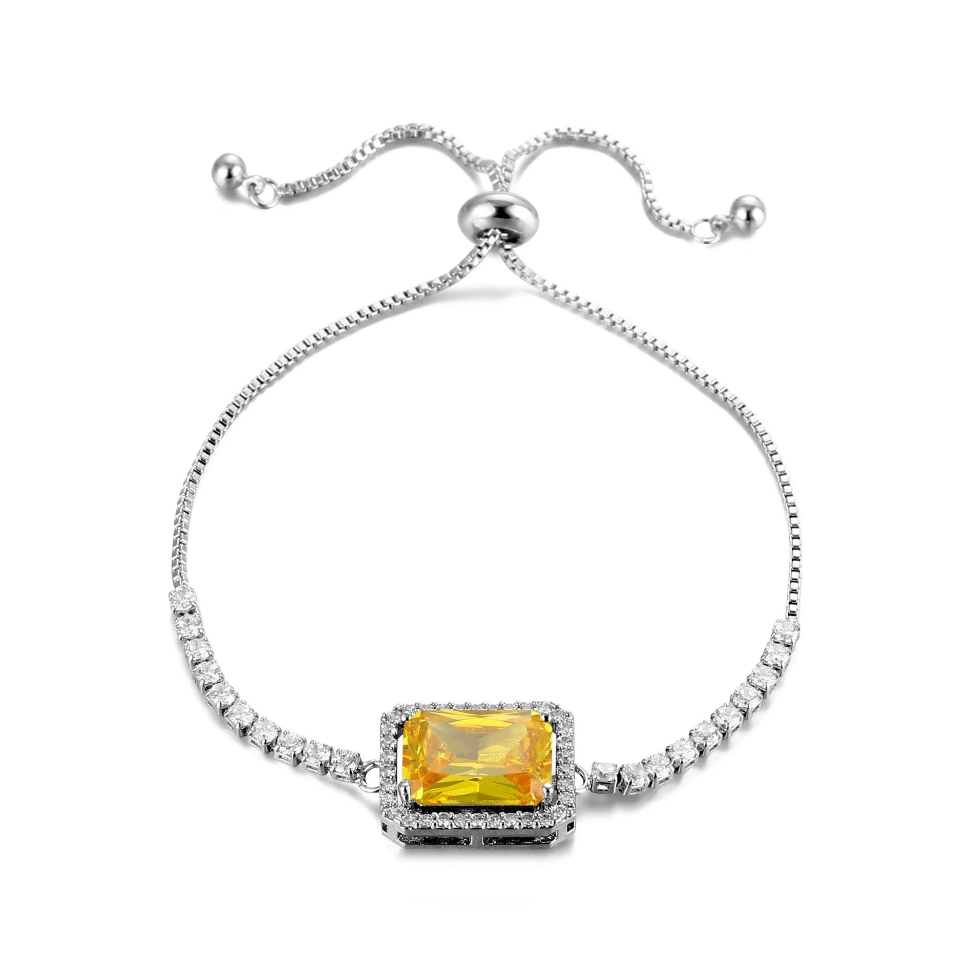 Wholesale Jewelry Retro Temperament Colorful Zircon Bracelet For Unisex Environmental Protection Copper Geometric Electroplating - Image 3