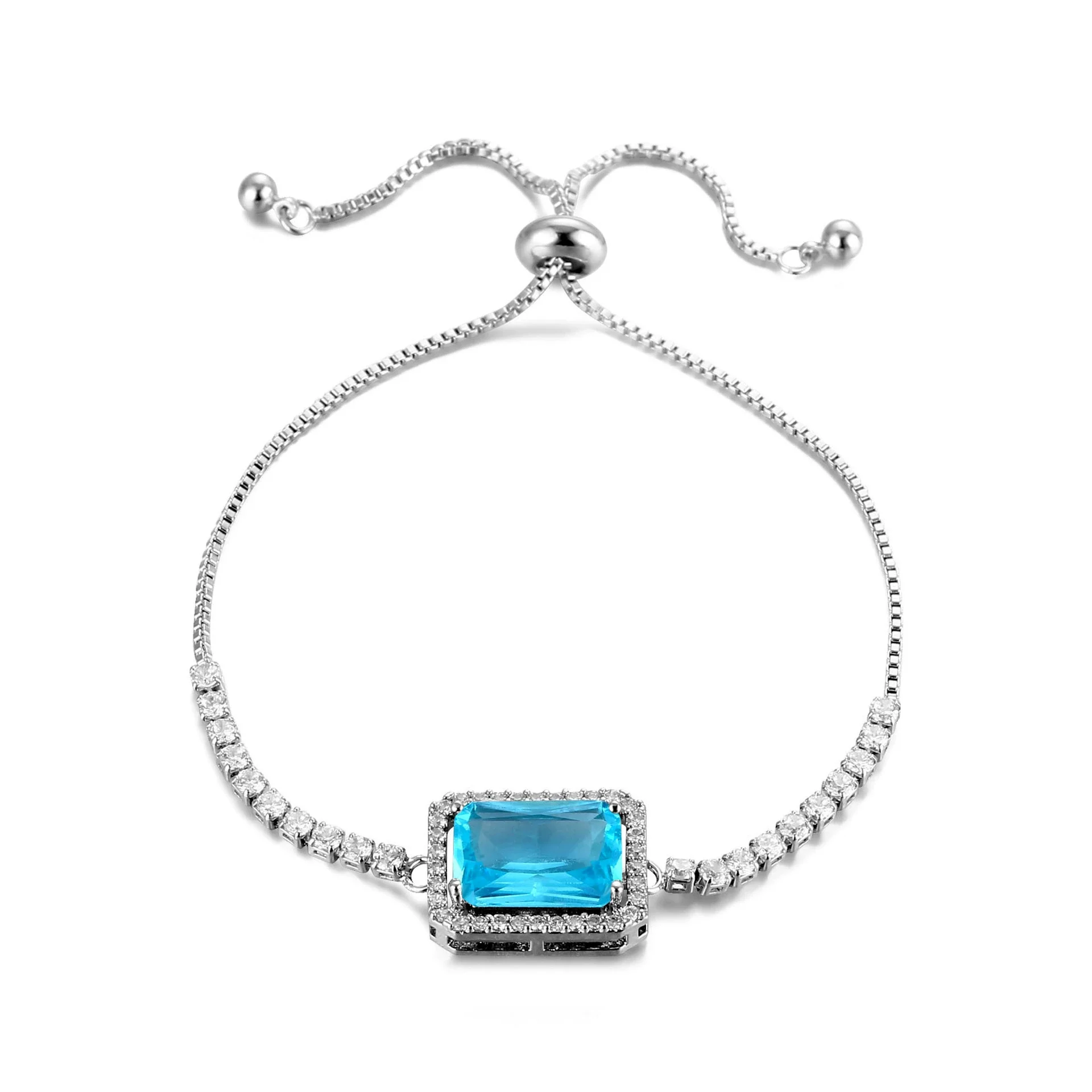 Wholesale Jewelry Retro Temperament Colorful Zircon Bracelet For Unisex Environmental Protection Copper Geometric Electroplating - Image 4