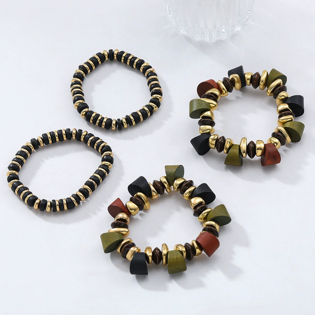 Wholesale Jewelry Set Frosted Resin Mixed Gemstone Setting Heart Water Drop Bell Shaped Electroplated Handwoven - Image 6