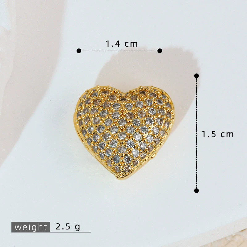 Wholesale Jewelry Simple Heart Shape Copper Electroplated Microinlaid Zircon Single Pendant Necklace For Women - Image 12
