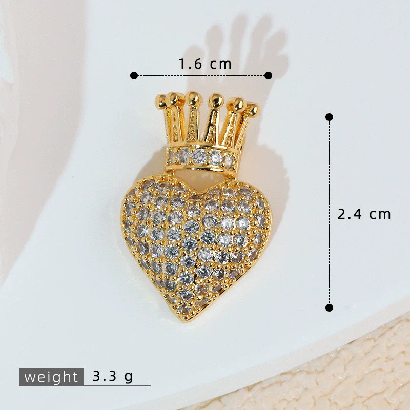 Wholesale Jewelry Simple Heart Shape Copper Electroplated Microinlaid Zircon Single Pendant Necklace For Women - Image 13