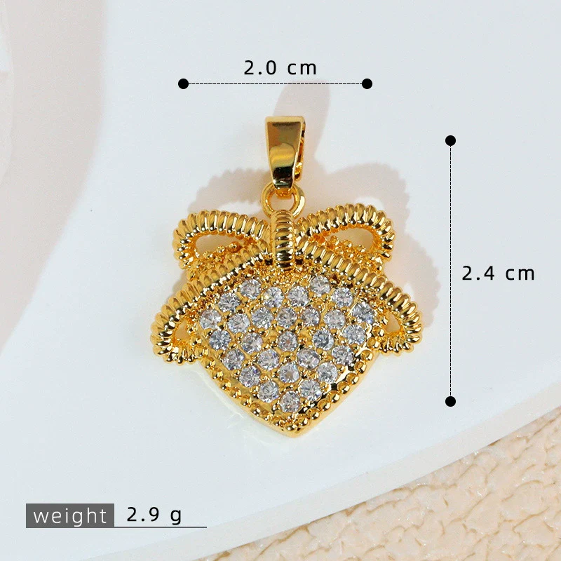 Wholesale Jewelry Simple Heart Shape Copper Electroplated Microinlaid Zircon Single Pendant Necklace For Women - Image 20