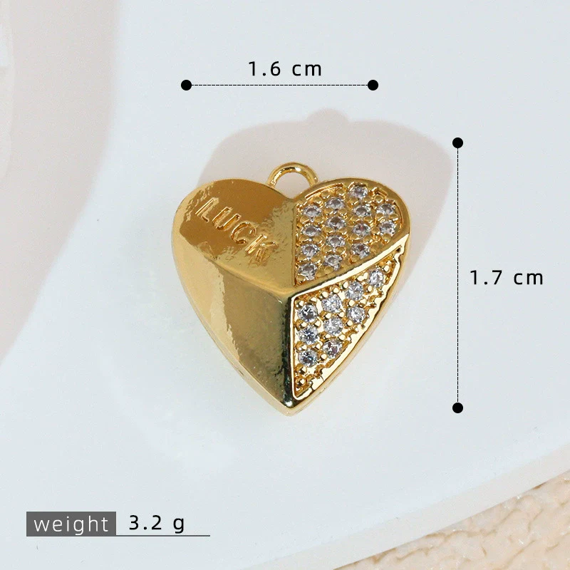 Wholesale Jewelry Simple Heart Shape Copper Electroplated Microinlaid Zircon Single Pendant Necklace For Women - Image 23