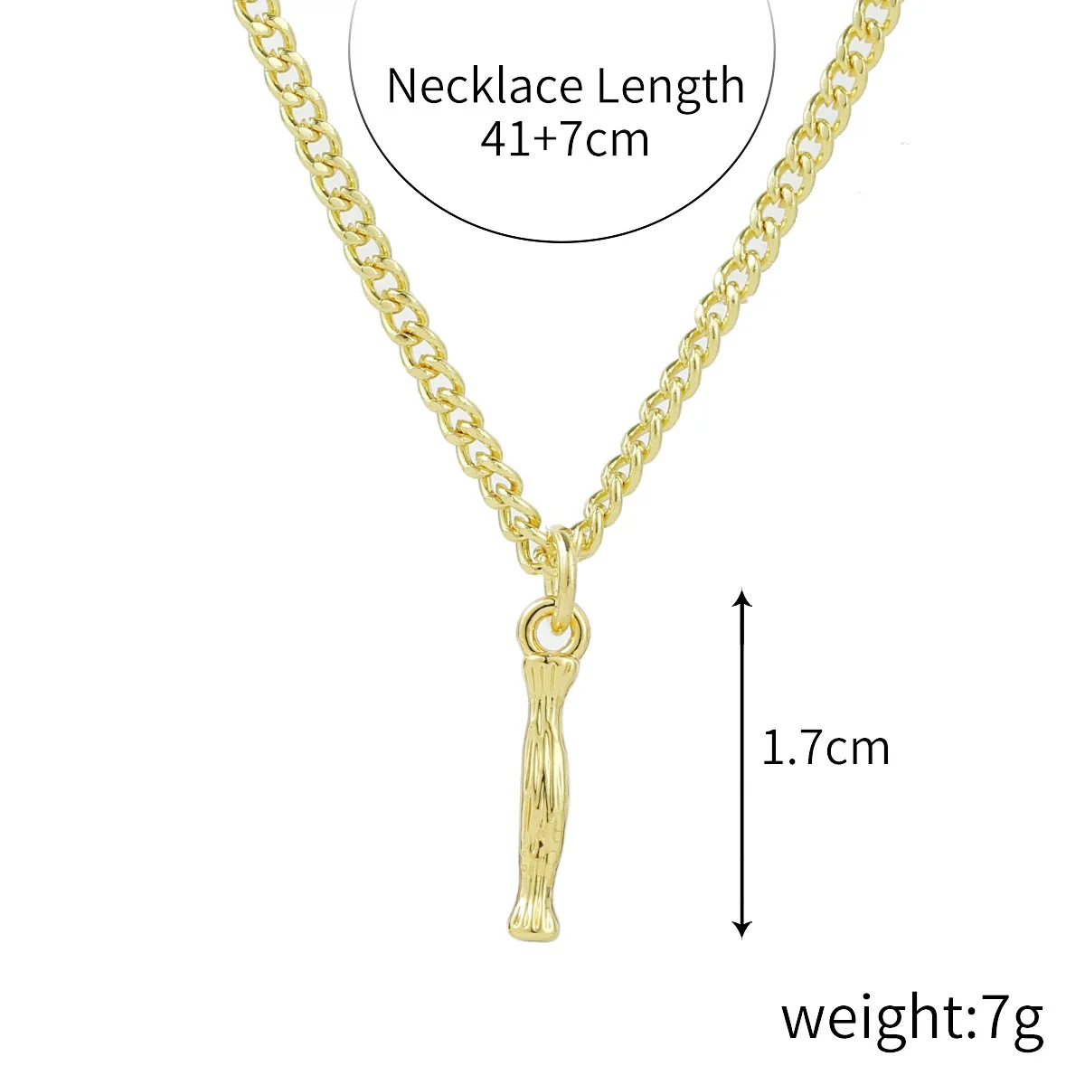 Wholesale Jewelry Simple Letter Pendant Necklace Copper Mixed Gem Inlay Zircon Ochain - Image 23