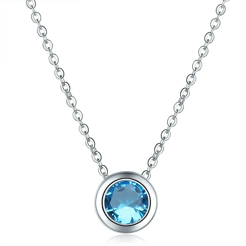 Wholesale Jewelry Small Fresh Style Round Zircon Environmental Protection Copper Necklace With Flower Pattern And Electroplating Treatment - Image 10