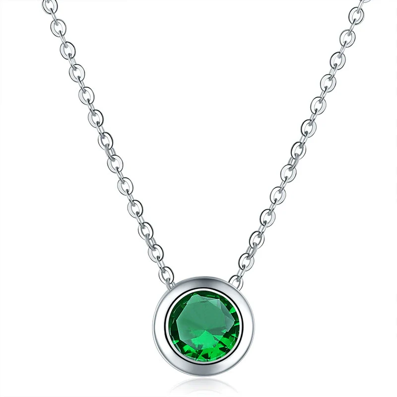 Wholesale Jewelry Small Fresh Style Round Zircon Environmental Protection Copper Necklace With Flower Pattern And Electroplating Treatment - Image 8